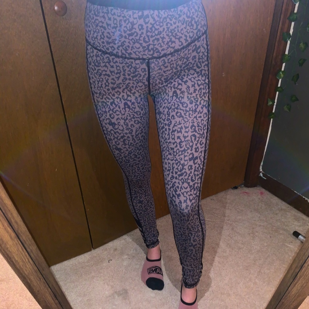 Cheetah print workout pants